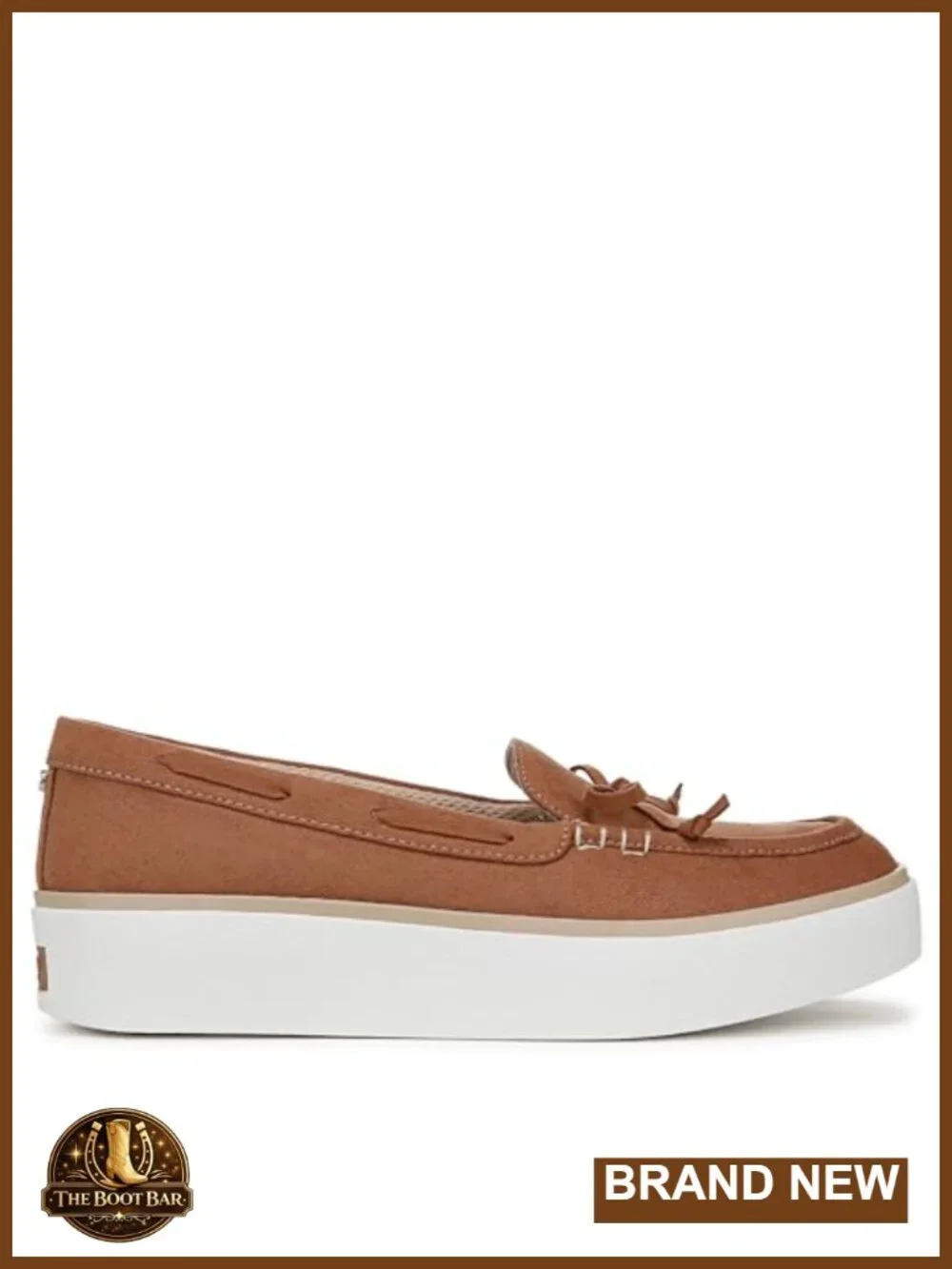 Slip On Boat Shoe with Bow Detail Platform Sole